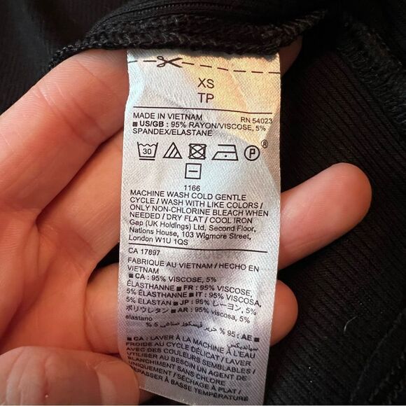 Gap black ribbed sleeveless midi dress - Picture 4 of 8